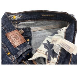 Lucky Brand Sweet Straight Jeans Dark Wash Denim Womens 12/31L Straight Leg